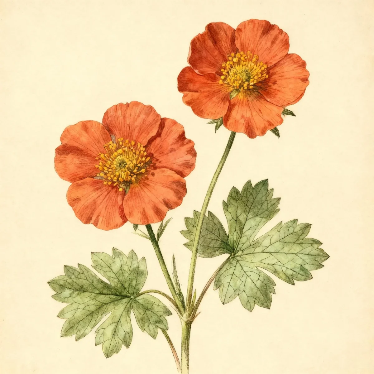 Avens (Geum coccineum 'Cooky')