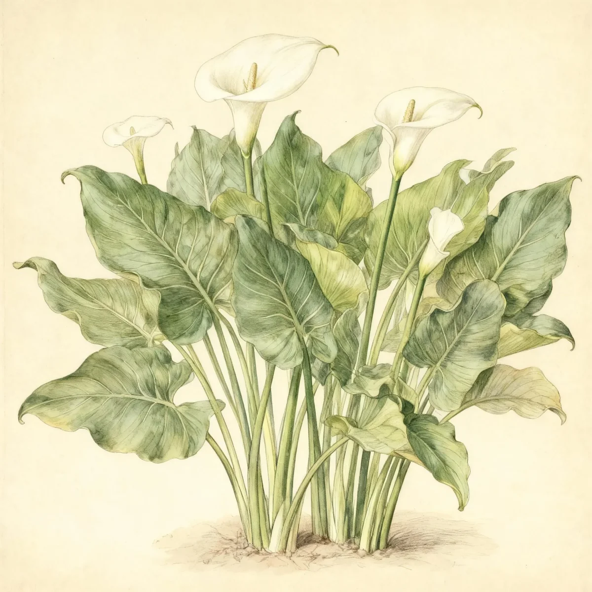Calla lily (Zantedeschia aethiopica 'White Giant')