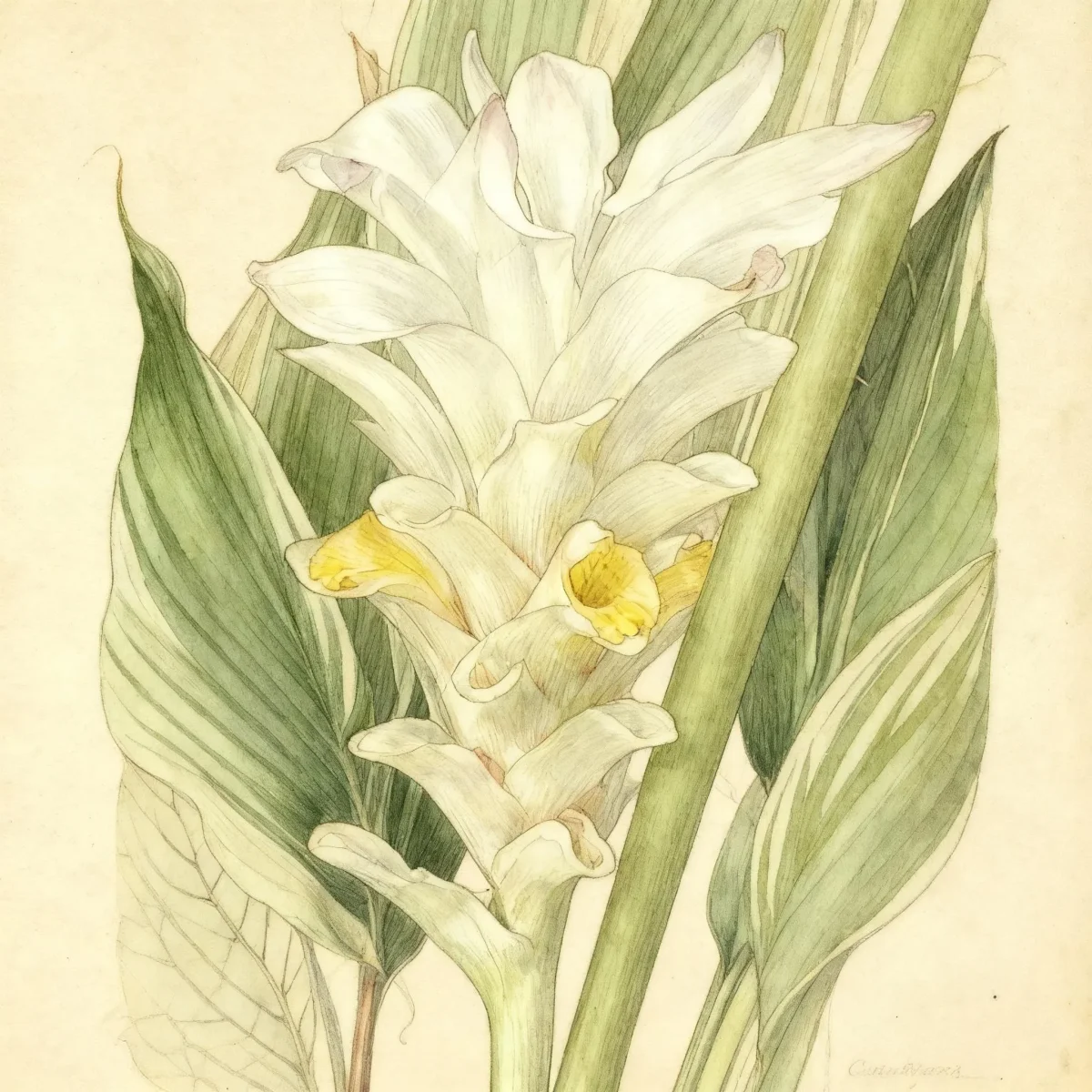Queen lily (Curcuma petiolata)