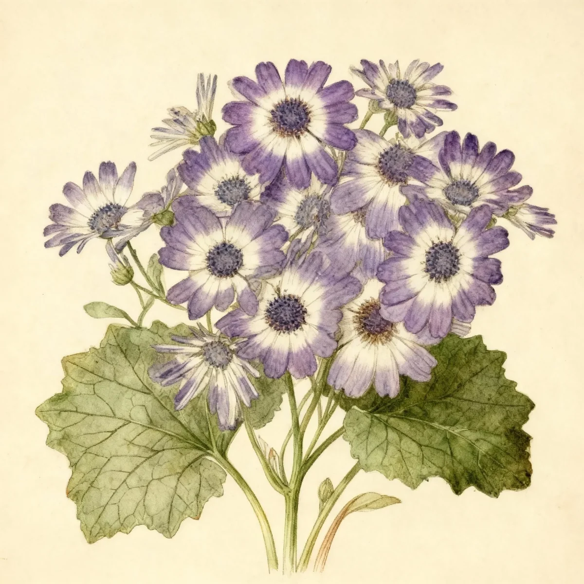 Florist's cineraria (Pericallis × hybrida)