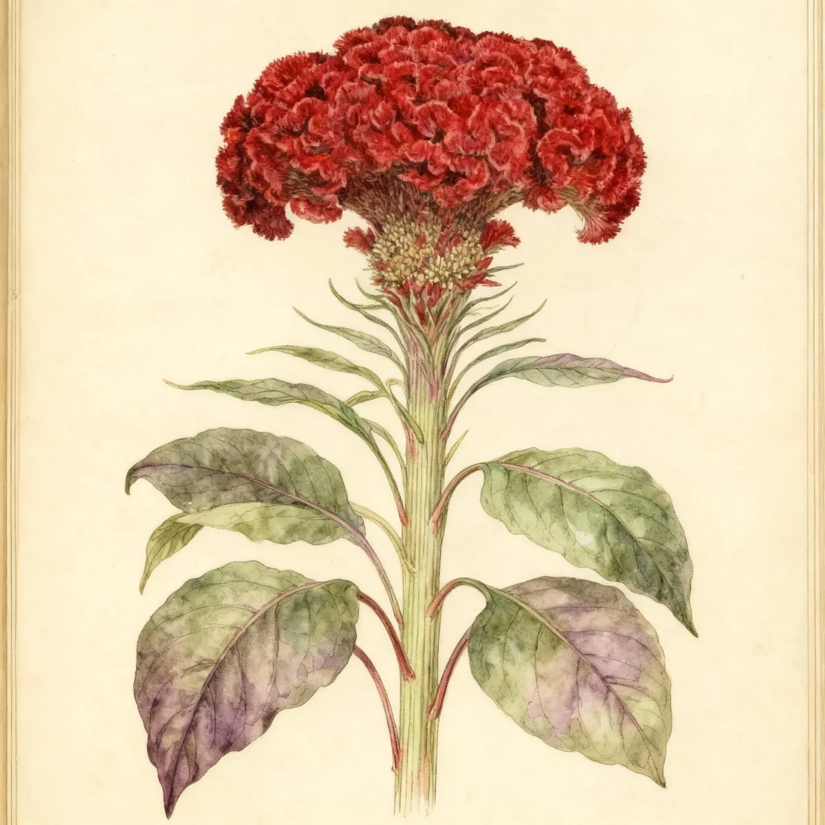 Cockscomb (Celosia argentea var. cristata (Cristata Group))