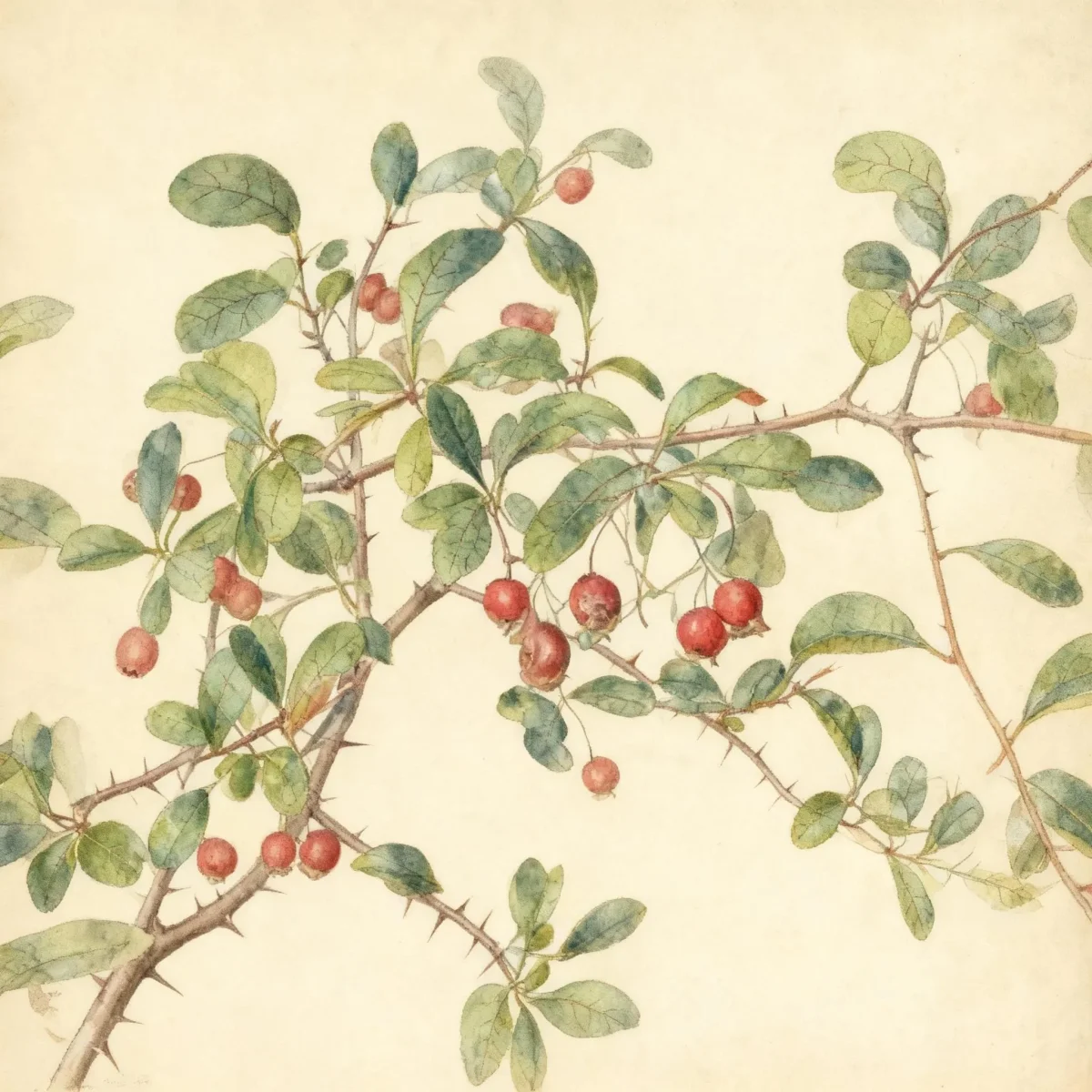 Cockspur thorn (Crataegus crus-galli (thornless form))
