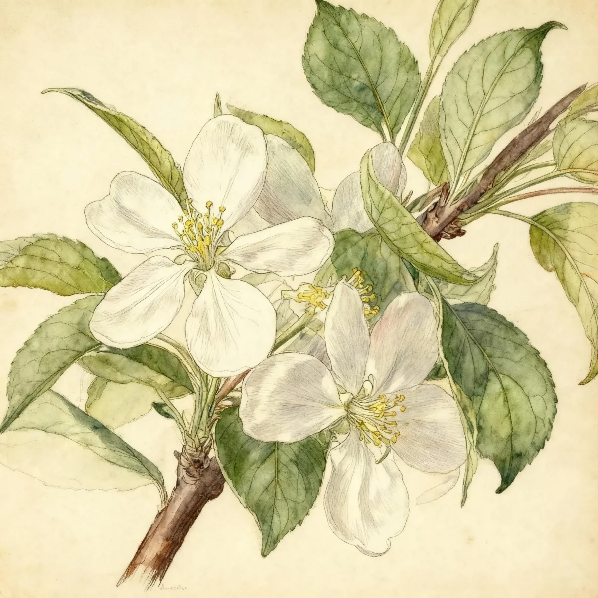 Semi-dwarf apple (Malus pumila 'Honeygold')