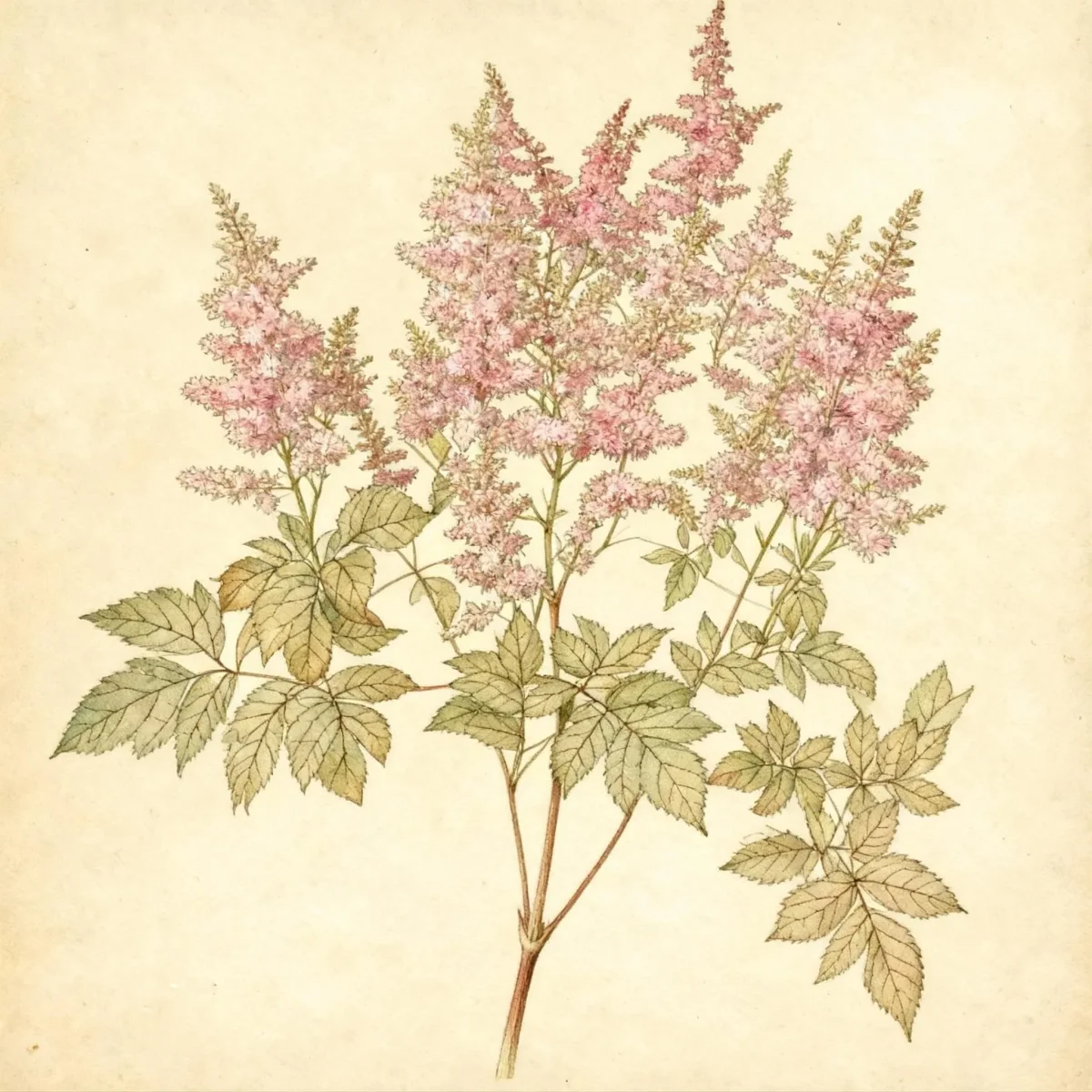 Chinese astilbe (Astilbe chinensis 'Love and Pride')