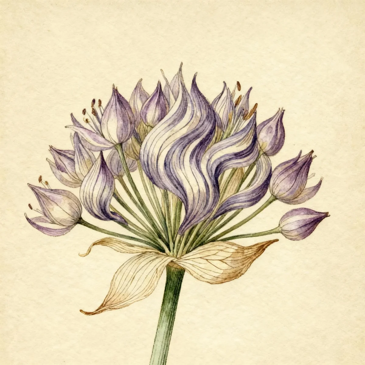 German garlic (Allium senescens 'Blue Twister')