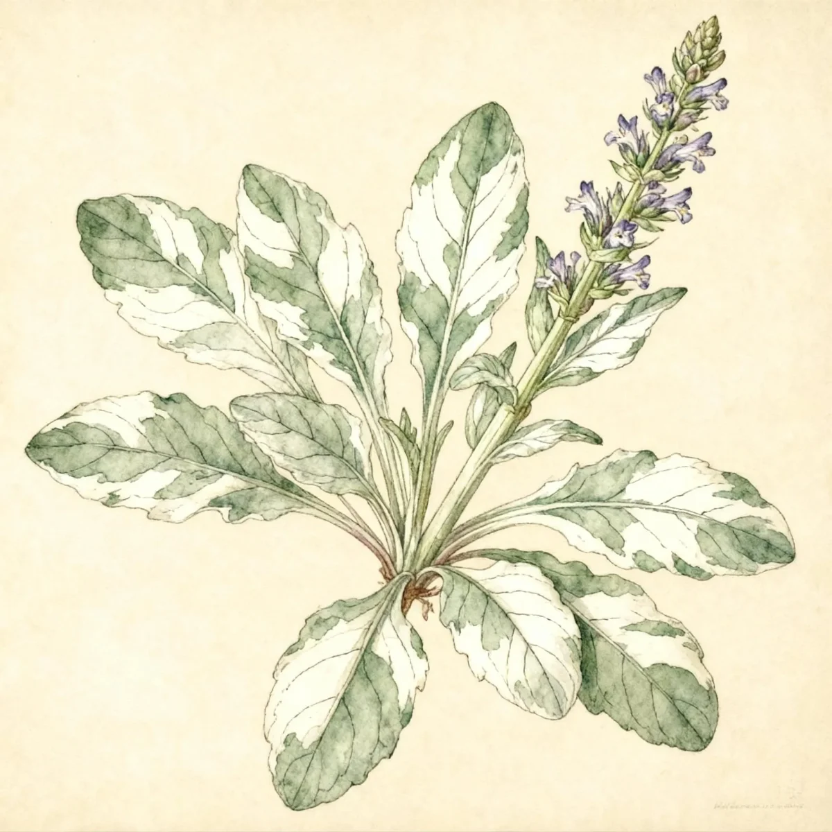 Bugleweed (Ajuga reptans 'Silver Beauty')