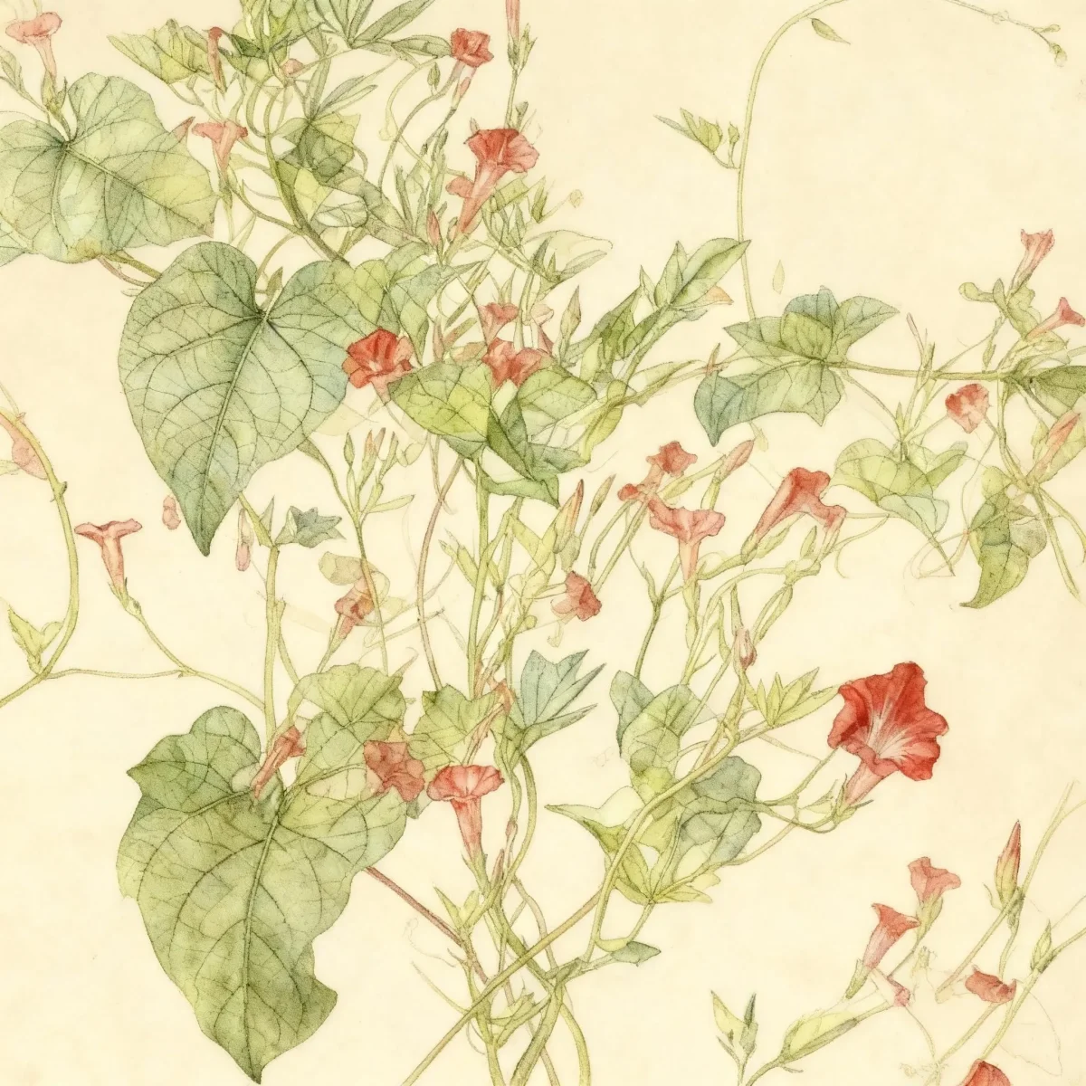 Cardinal climber (Ipomoea × multifida)