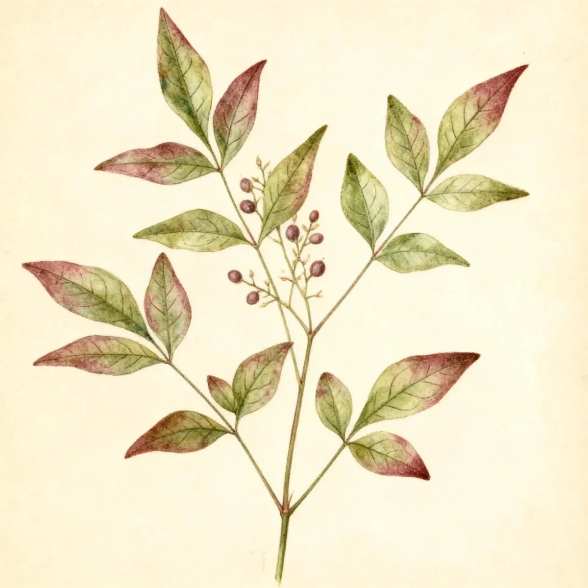 Heavenly bamboo (Nandina domestica 'Monum' PLUM PASSION)