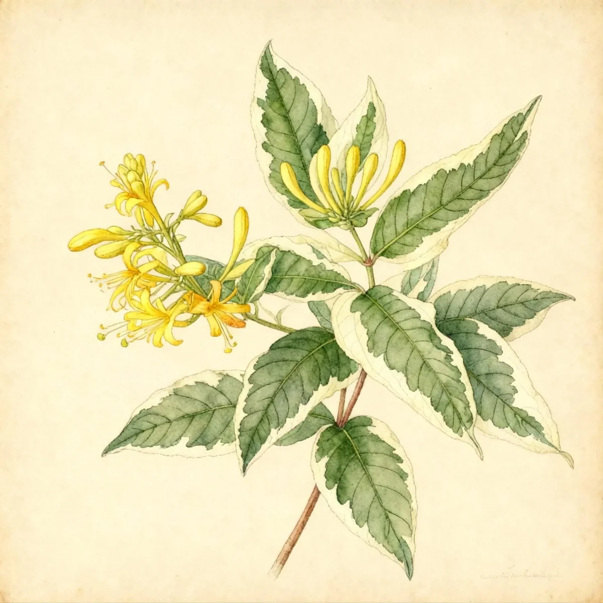 Southern bush honeysuckle (Diervilla sessilifolia 'LPDC Podaras' COOL SPLASH)