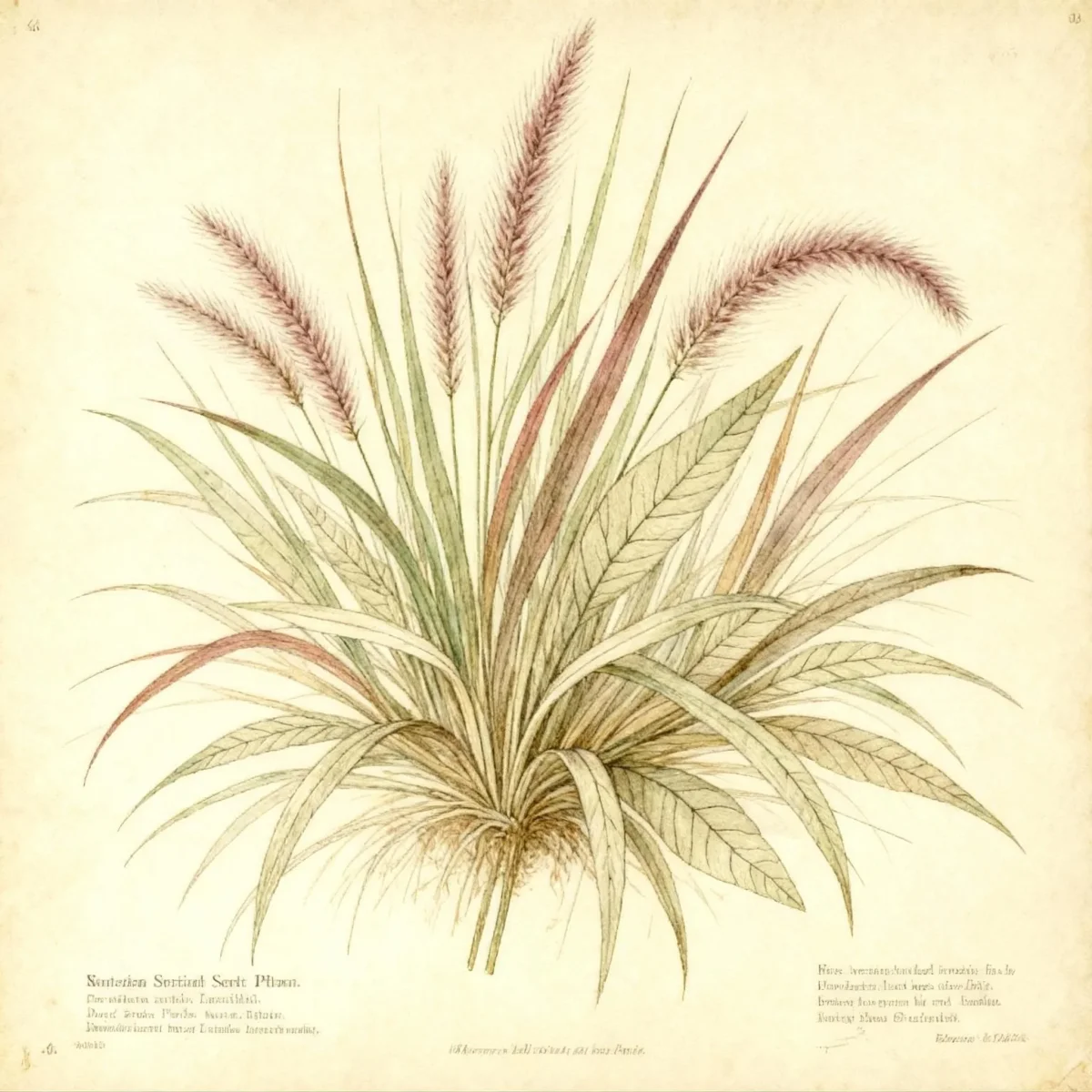 Fountain grass (Pennisetum setaceum 'Fireworks')