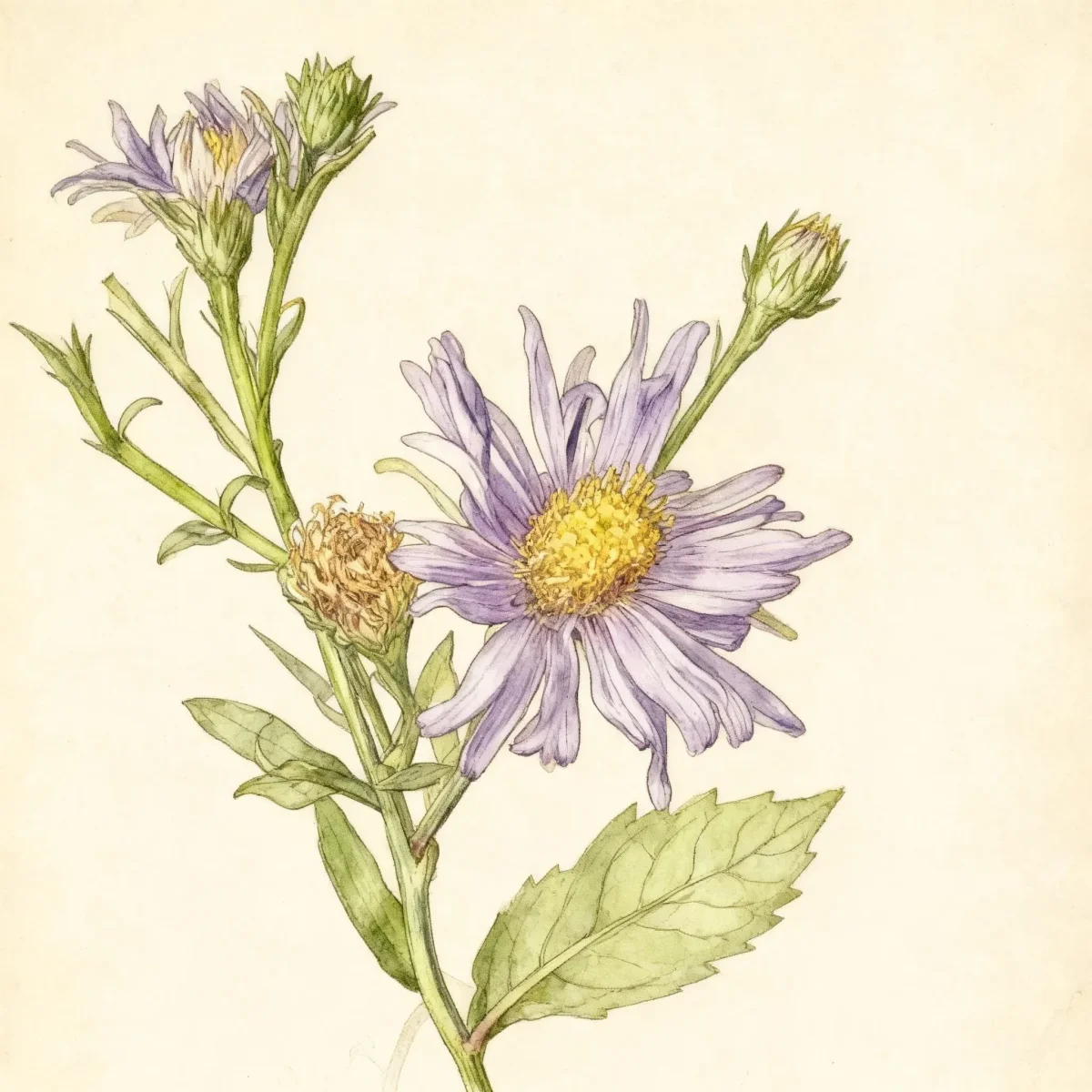 Michaelmas daisy (Symphyotrichum novi-belgii 'Professor Anton Kippenburg')