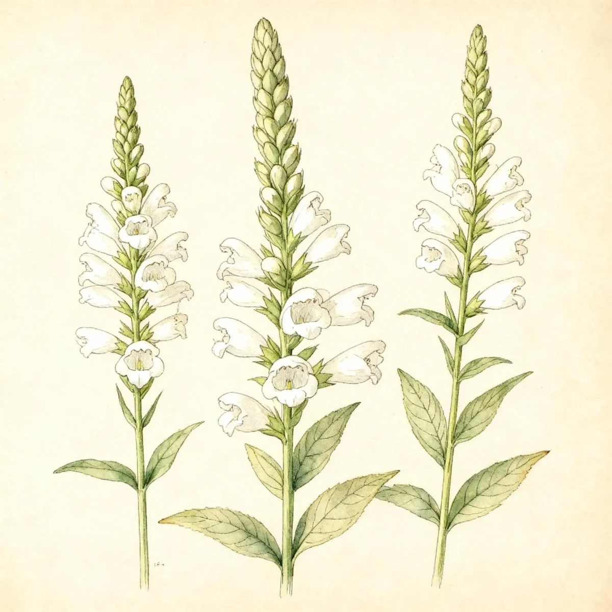 Obedient plant (Physostegia virginiana 'Crystal Peak White')