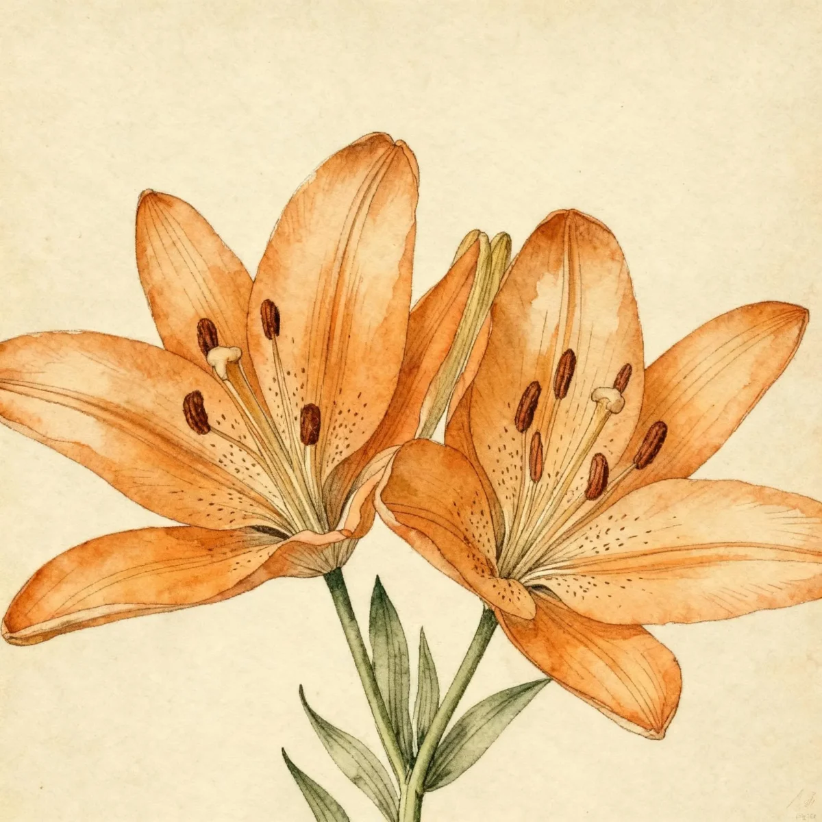 Longiflorum-Asiatic lily (Lilium 'Orange Tycoon')