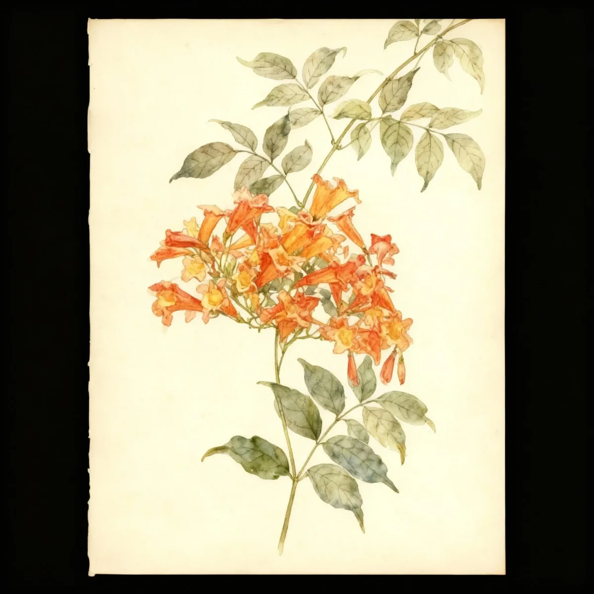 Cross-vine (Bignonia capreolata 'Tangerine Beauty')