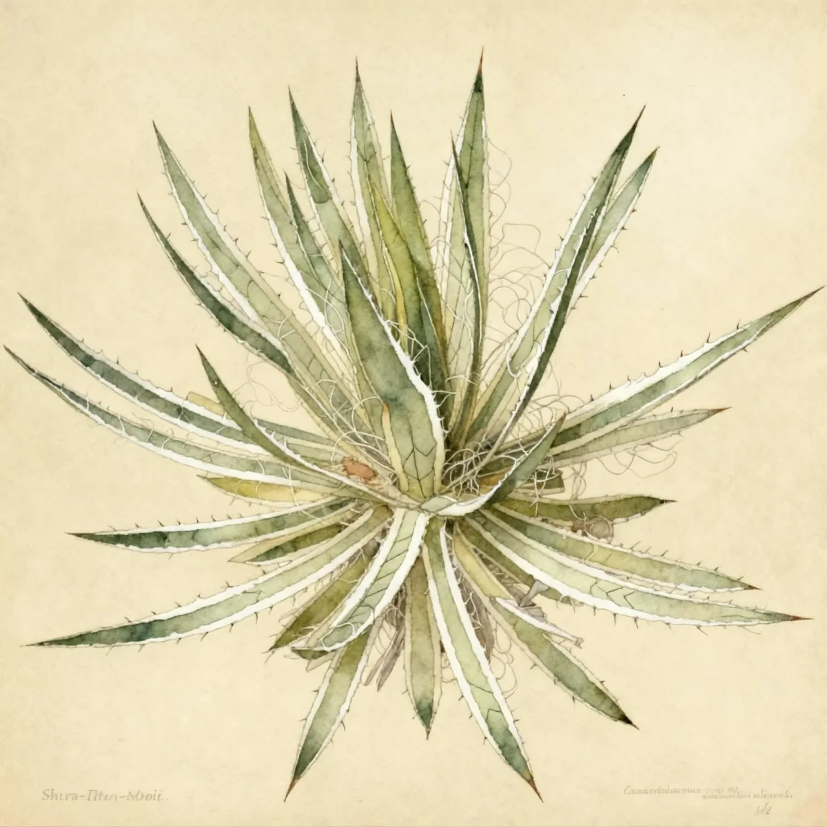 Century plant (Agave schidigera 'Shira-ito-no-ohi')