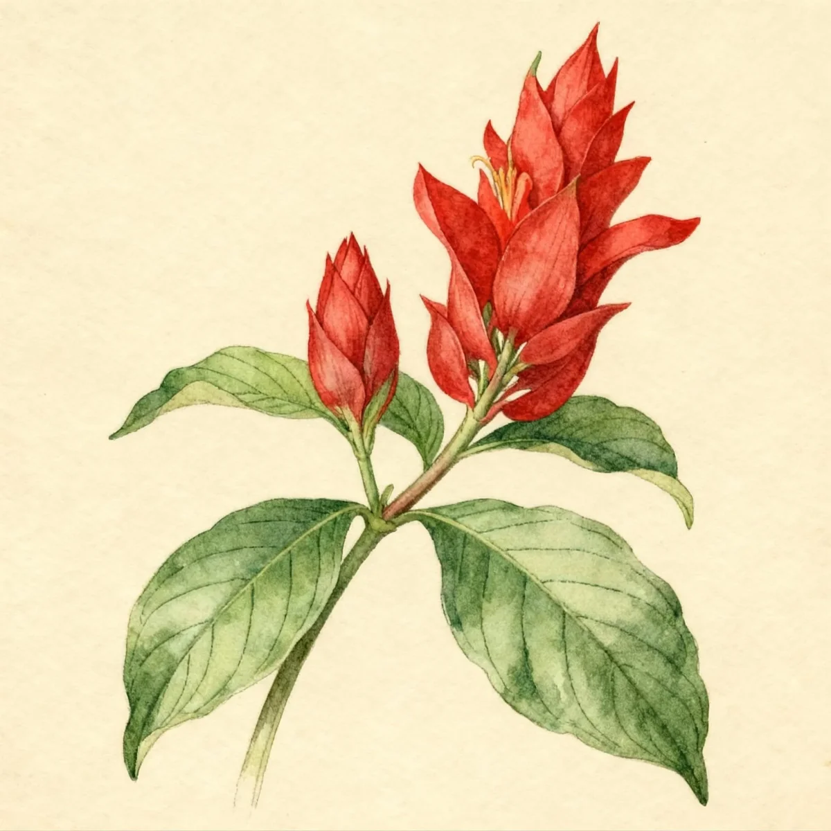 Cardinal's guard (Pachystachys coccinea)