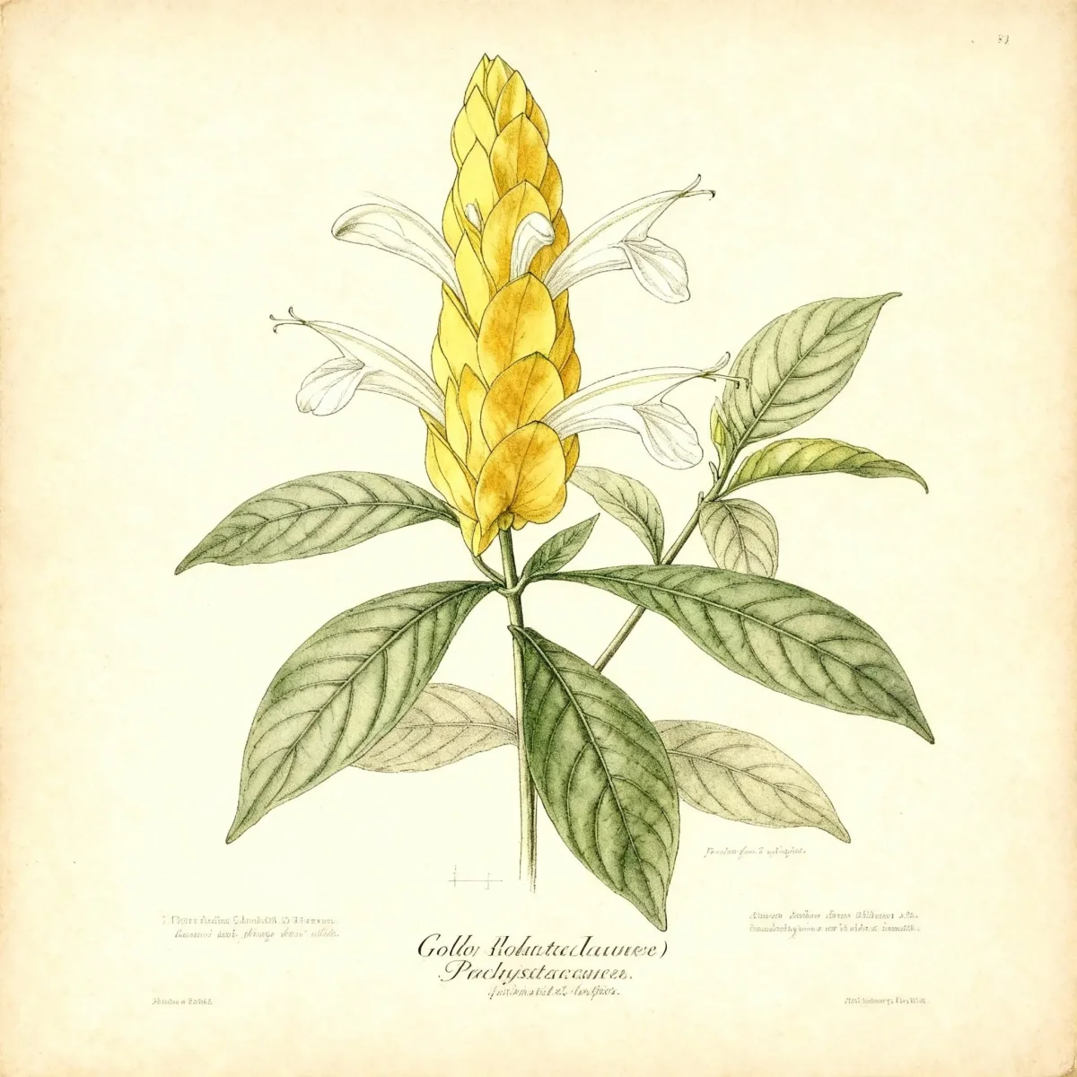 Golden shrimp plant (Pachystachys lutea)