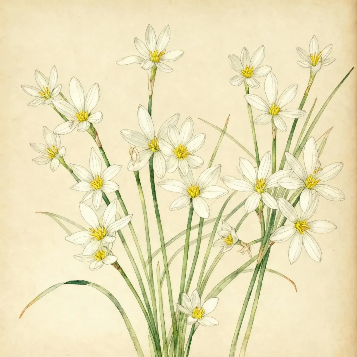 Rain lily (Zephyranthes candida)