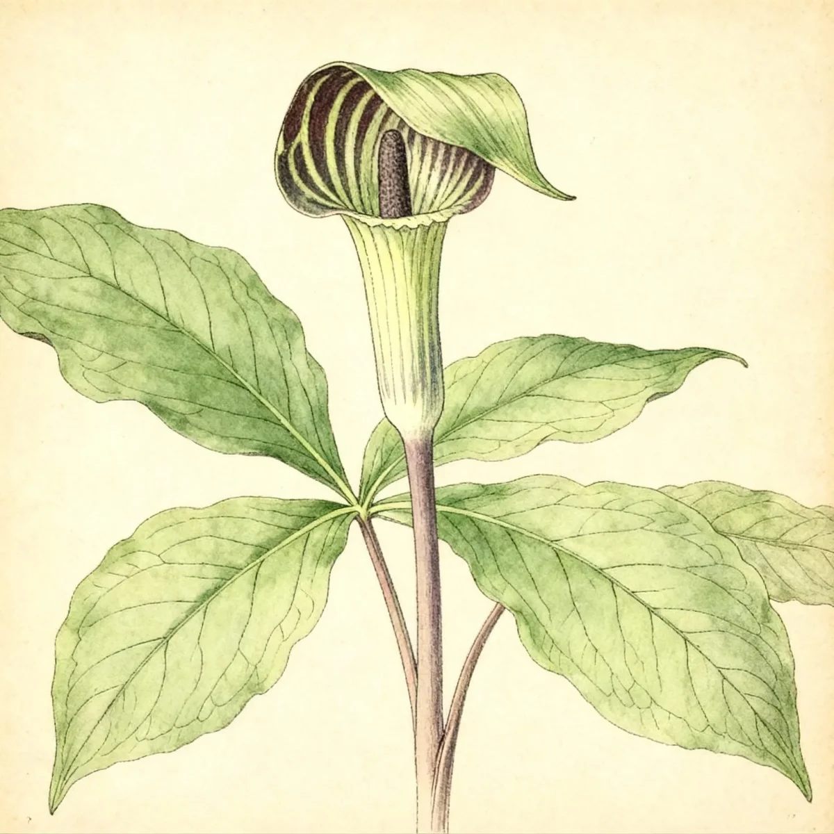 Jack-in-the-pulpit (Arisaema triphyllum)