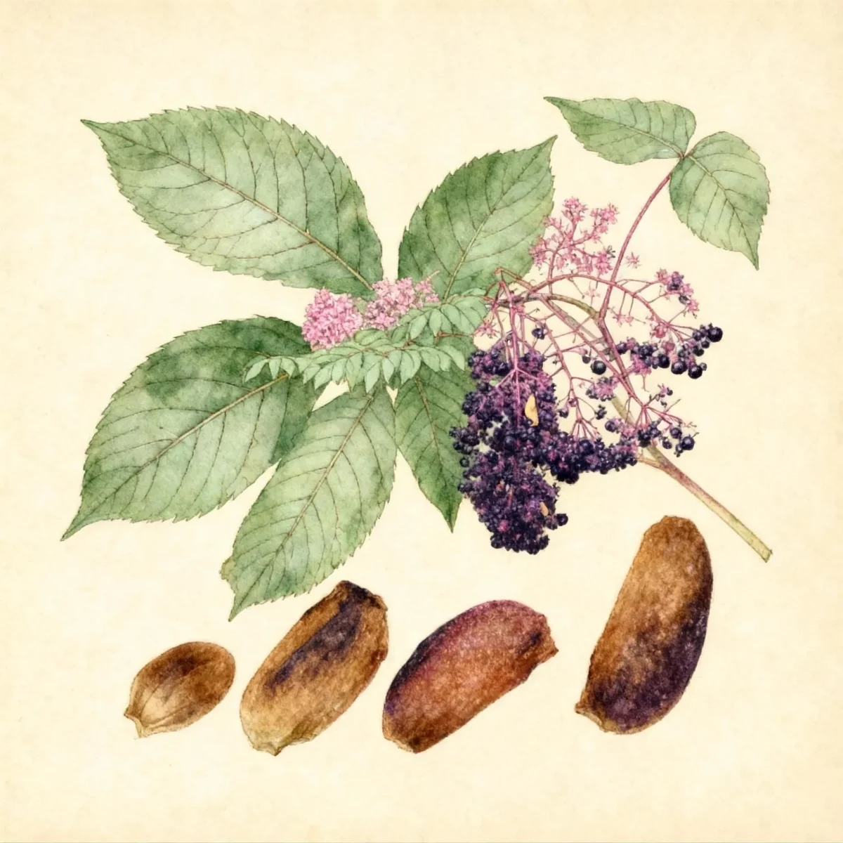 Devil's walking stick (Aralia spinosa)