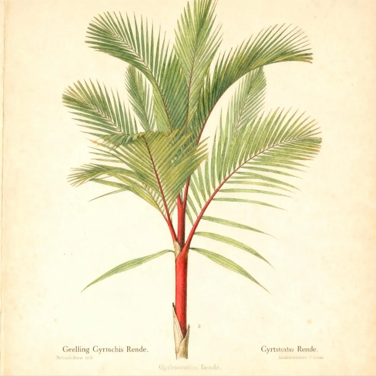 Sealing wax palm (Cyrtostachys renda)