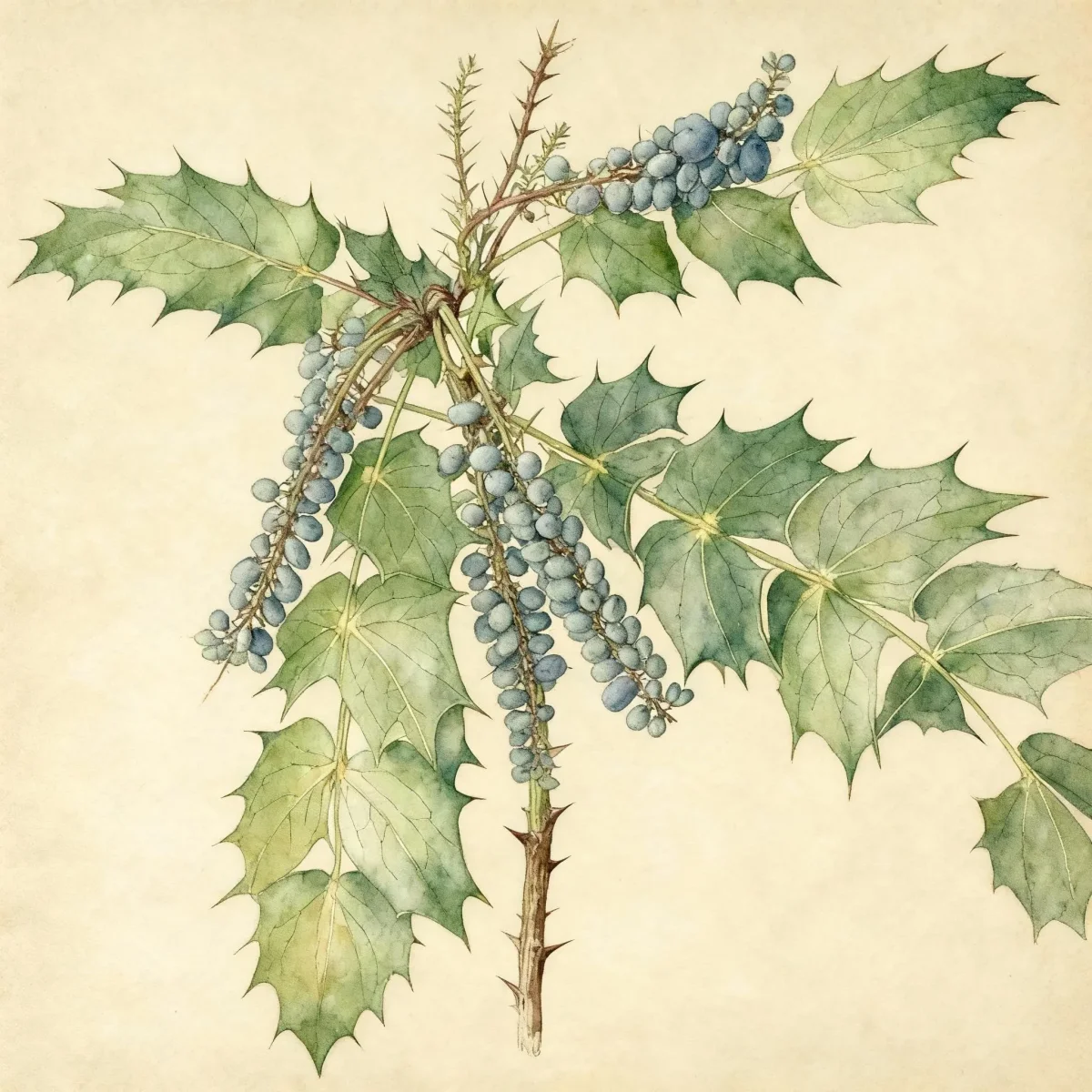 Leatherleaf mahonia (Mahonia bealei)