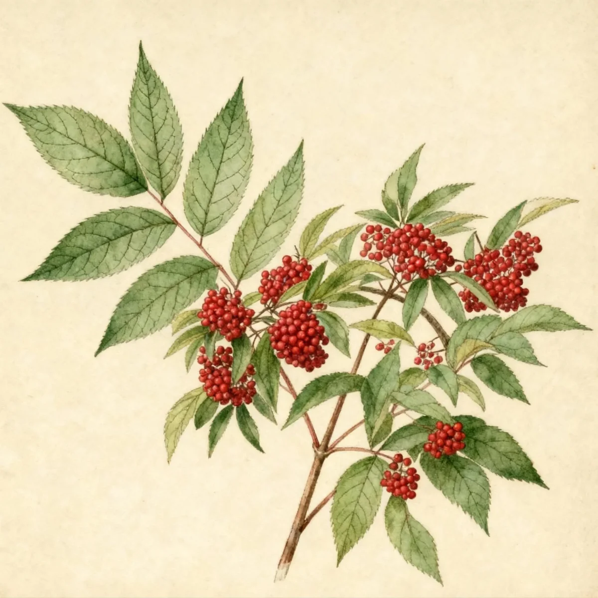 Red elderberry (Sambucus racemosa)