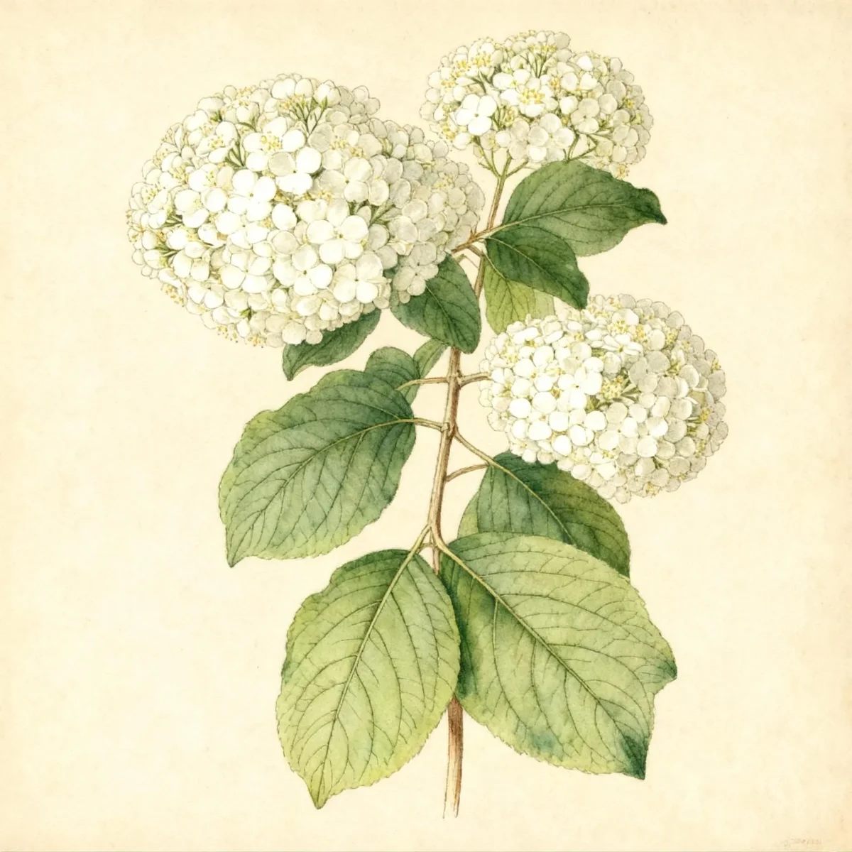 Chinese snowball viburnum (Viburnum macrocephalum)