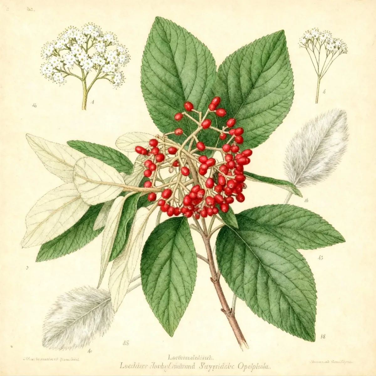 Leatherleaf viburnum (Viburnum rhytidophyllum)