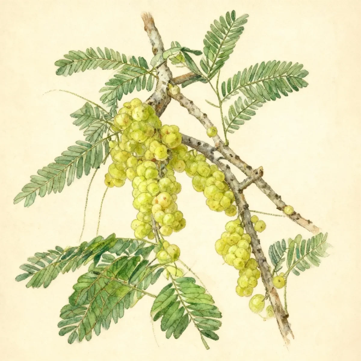Tahitian gooseberry tree (Phyllanthus acidus)
