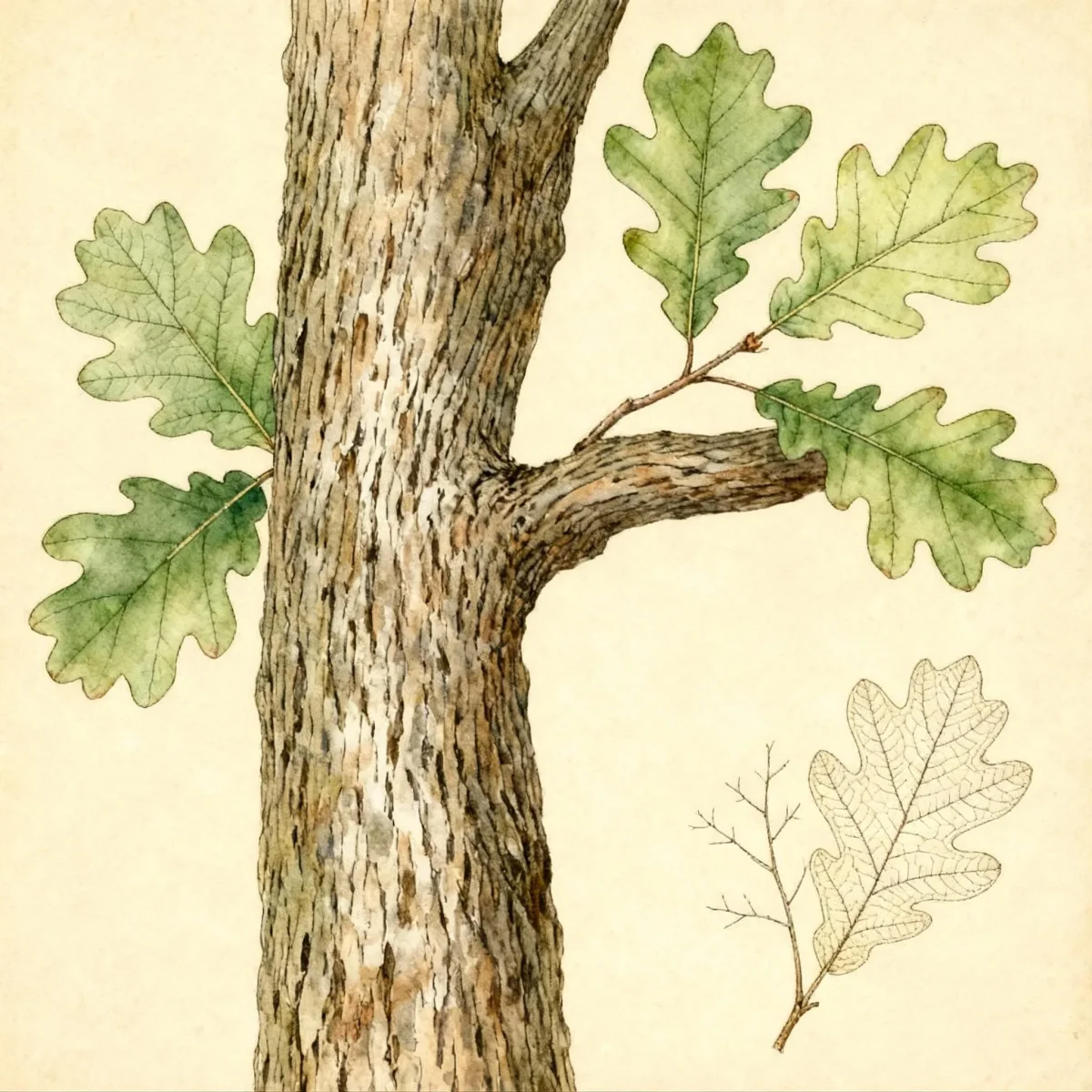 Overcup oak (Quercus lyrata)