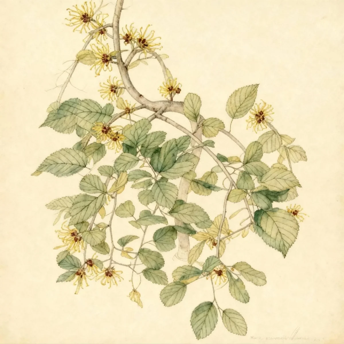 Japanese witch hazel (Hamamelis japonica)