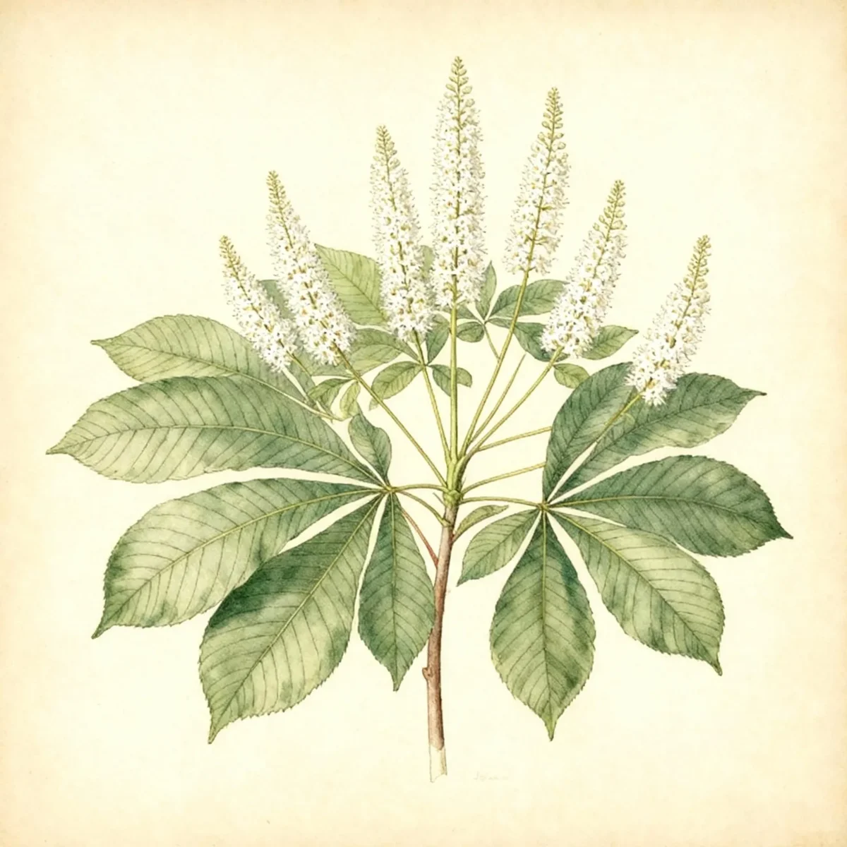 Bottlebrush buckeye (Aesculus parviflora)