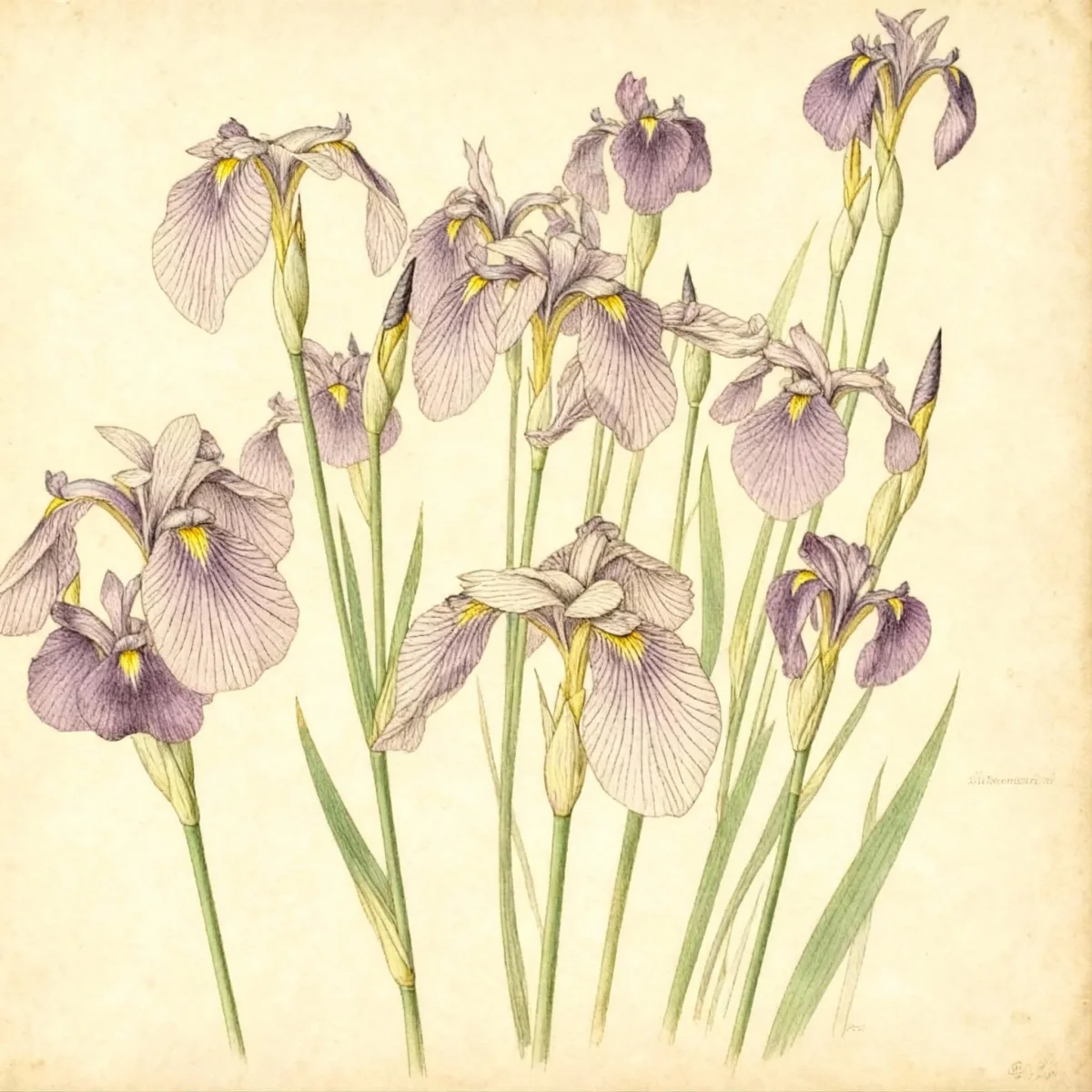 Japanese water iris (Iris ensata)
