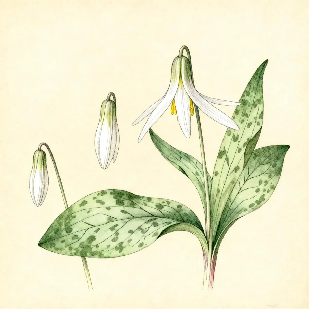 White dog's-tooth violet