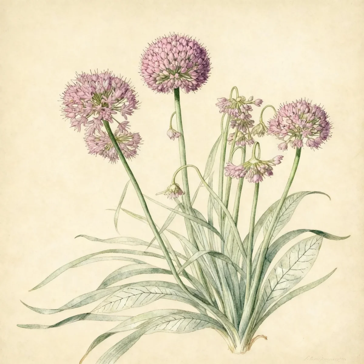 German garlic (Allium senescens subsp. glaucum)