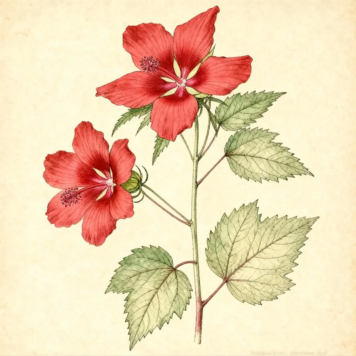 Scarlet rose mallow (Hibiscus coccineus)