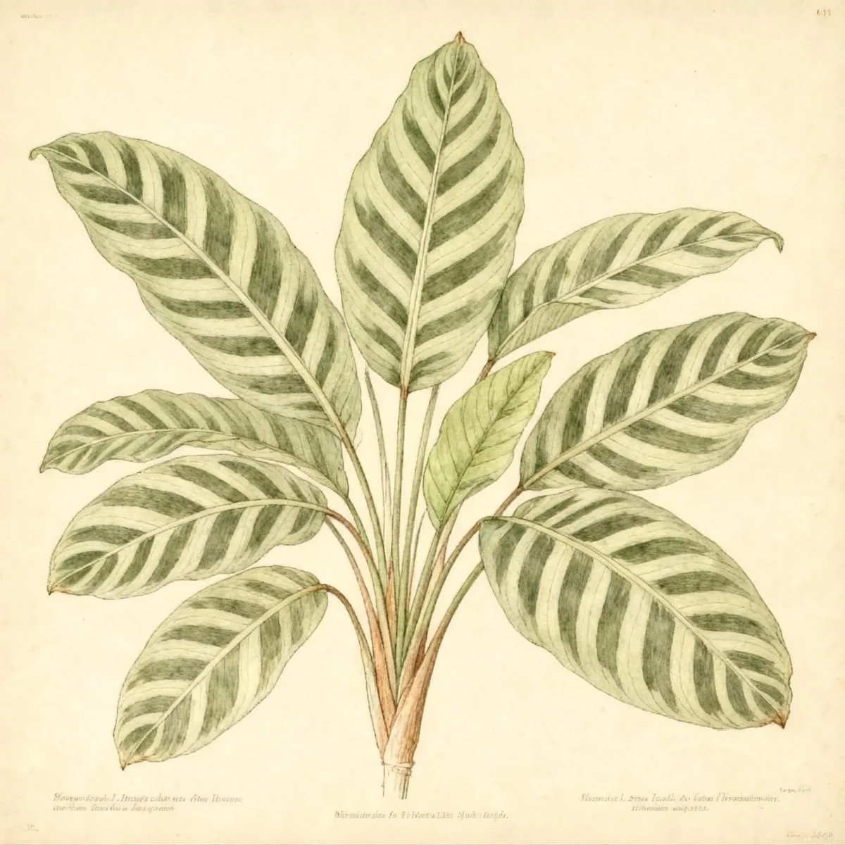 Zebra plant (Calathea zebrina)
