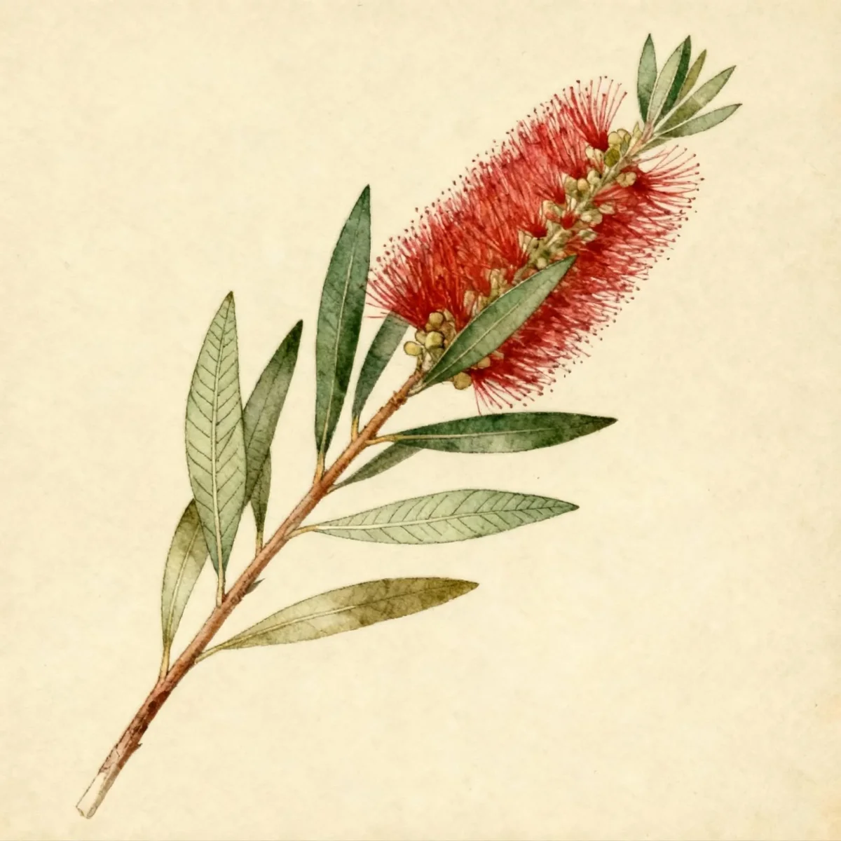 Stiff bottlebrush (Callistemon rigidus)