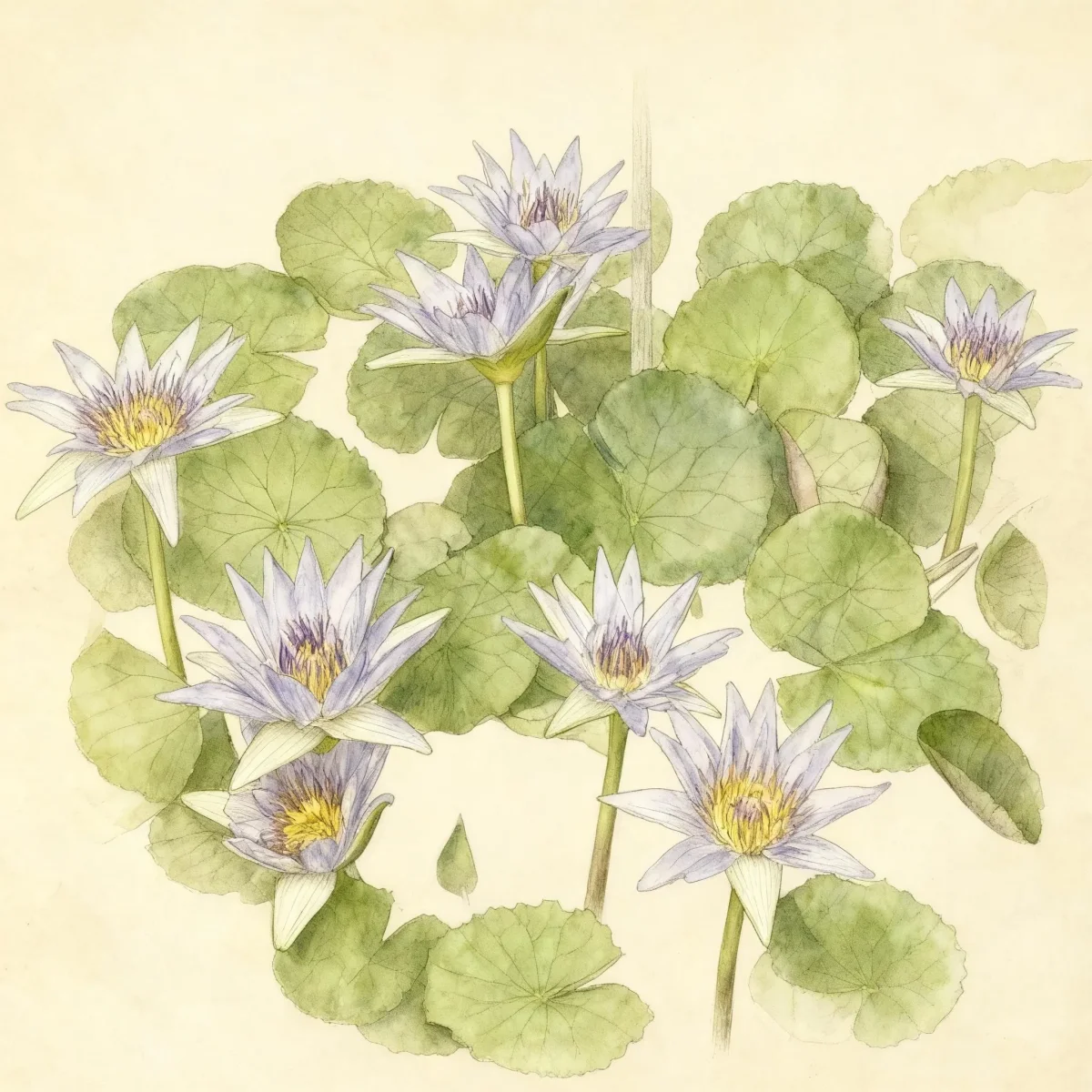 Egyptian blue water lily