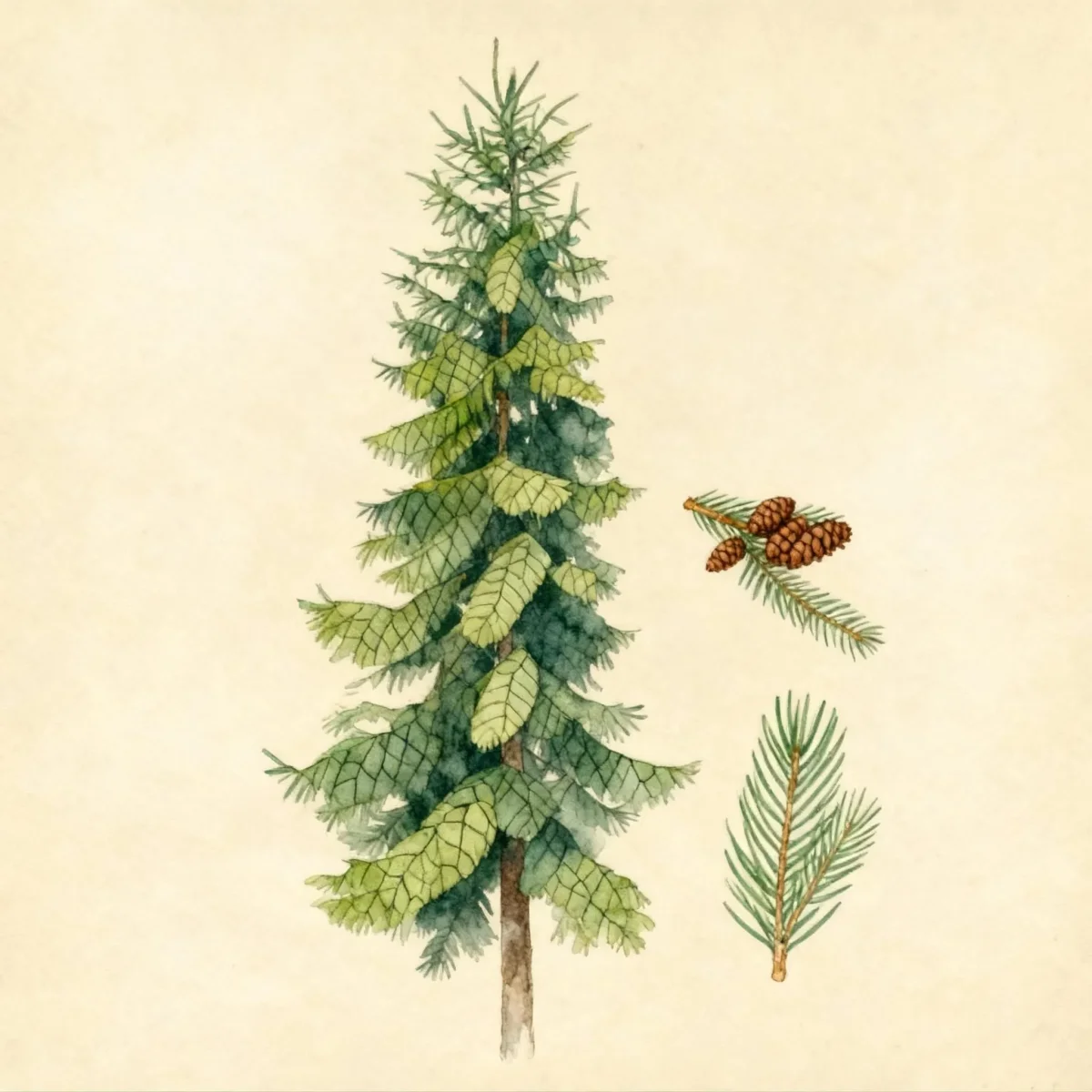 Serbian spruce (Picea omorika)