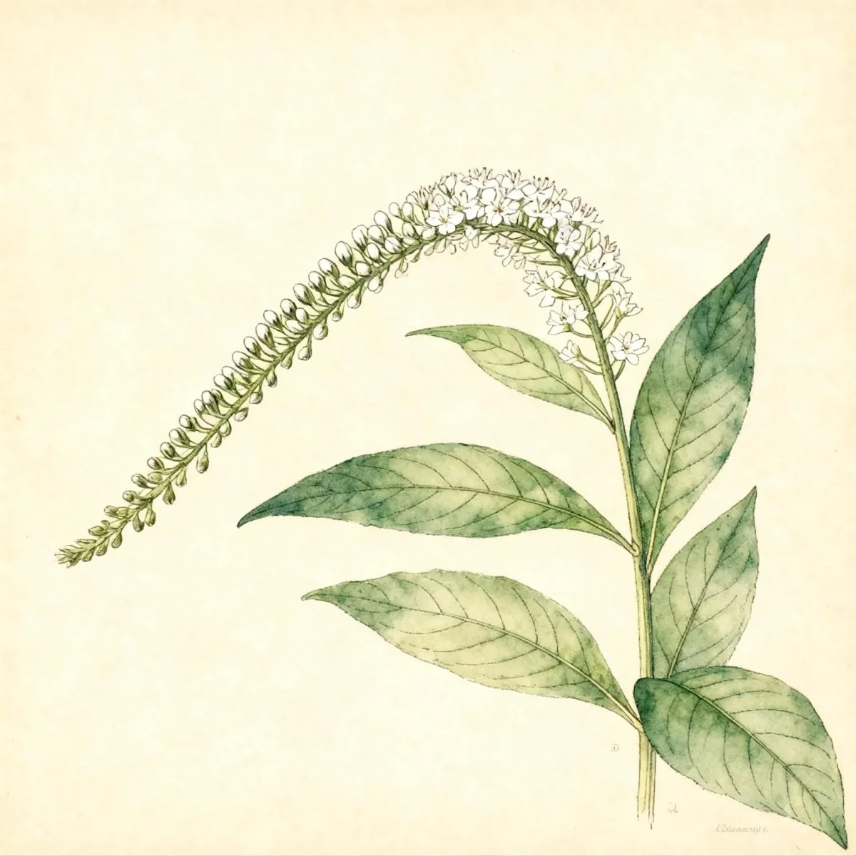 Gooseneck loosestrife (Lysimachia clethroides)