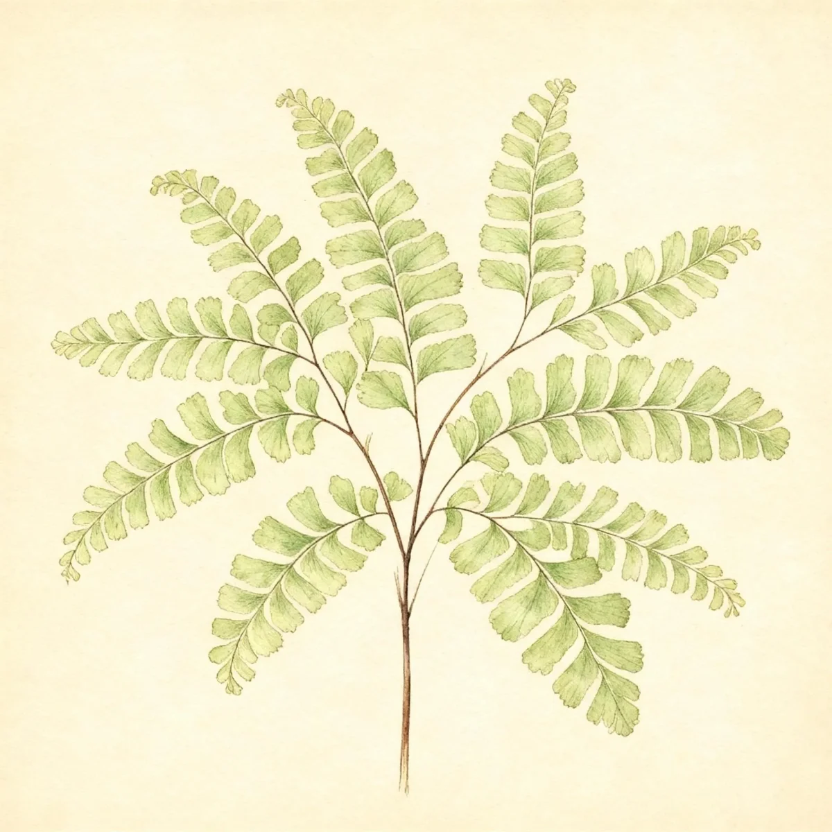 Northern maidenhair fern (Adiantum pedatum)