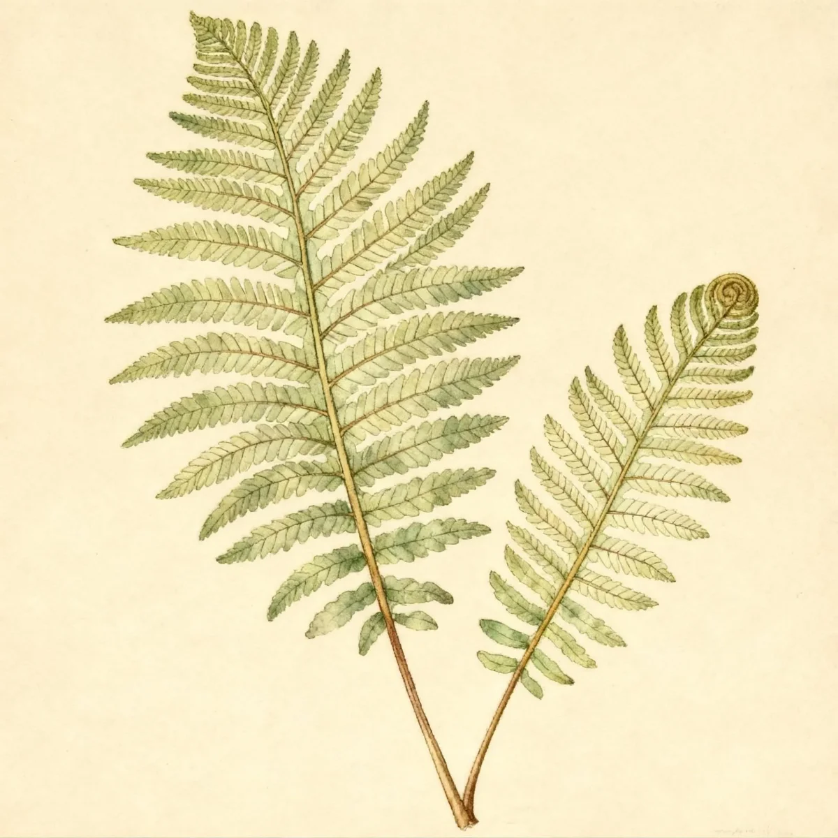 Resurrection fern (Polypodium polypodioides)