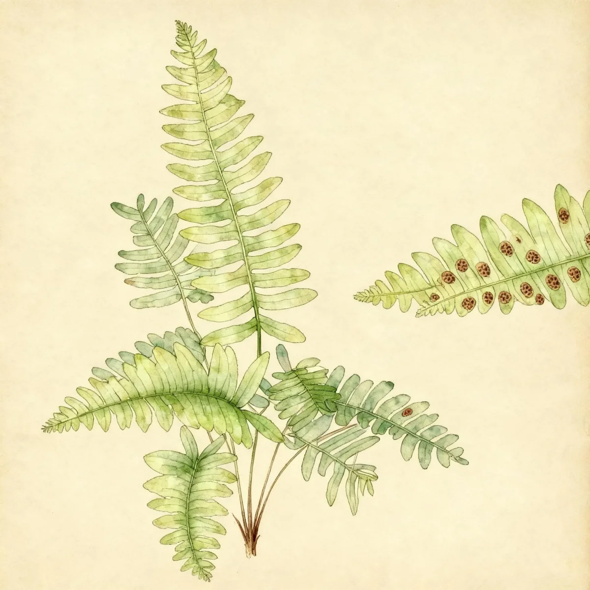 Rock polypody (Polypodium virginianum)
