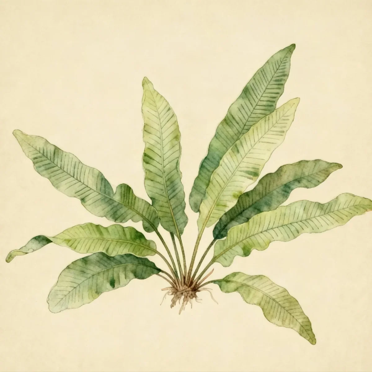 Hart's tongue fern (Asplenium scolopendrium)