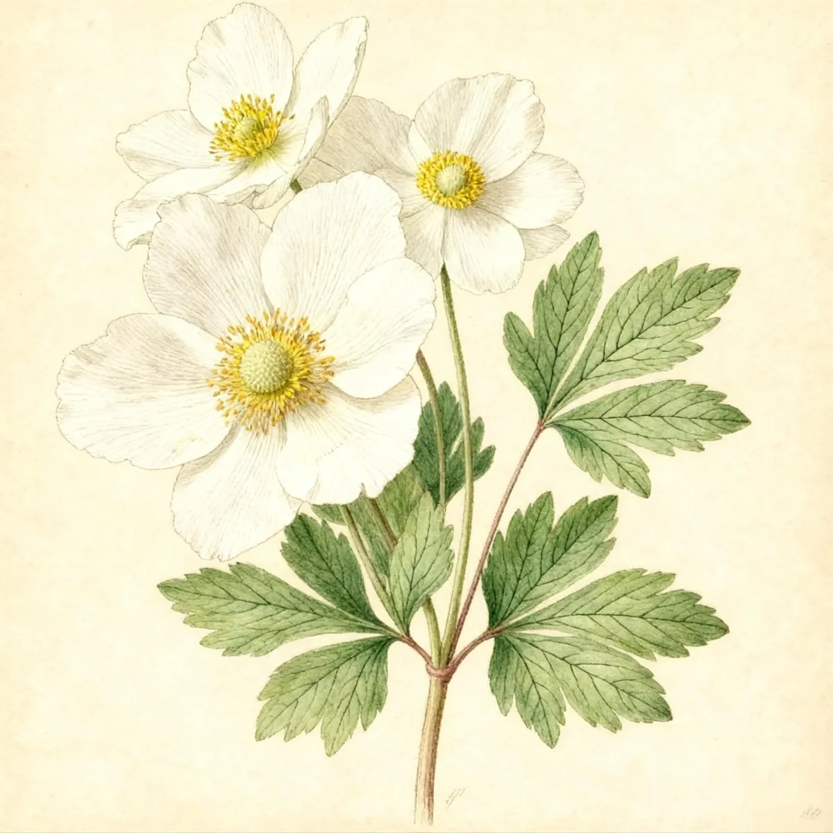 Snowdrop windflower (Anemone sylvestris)