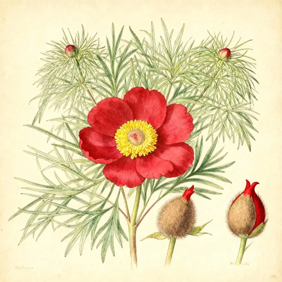 Peony (Paeonia tenuifolia)