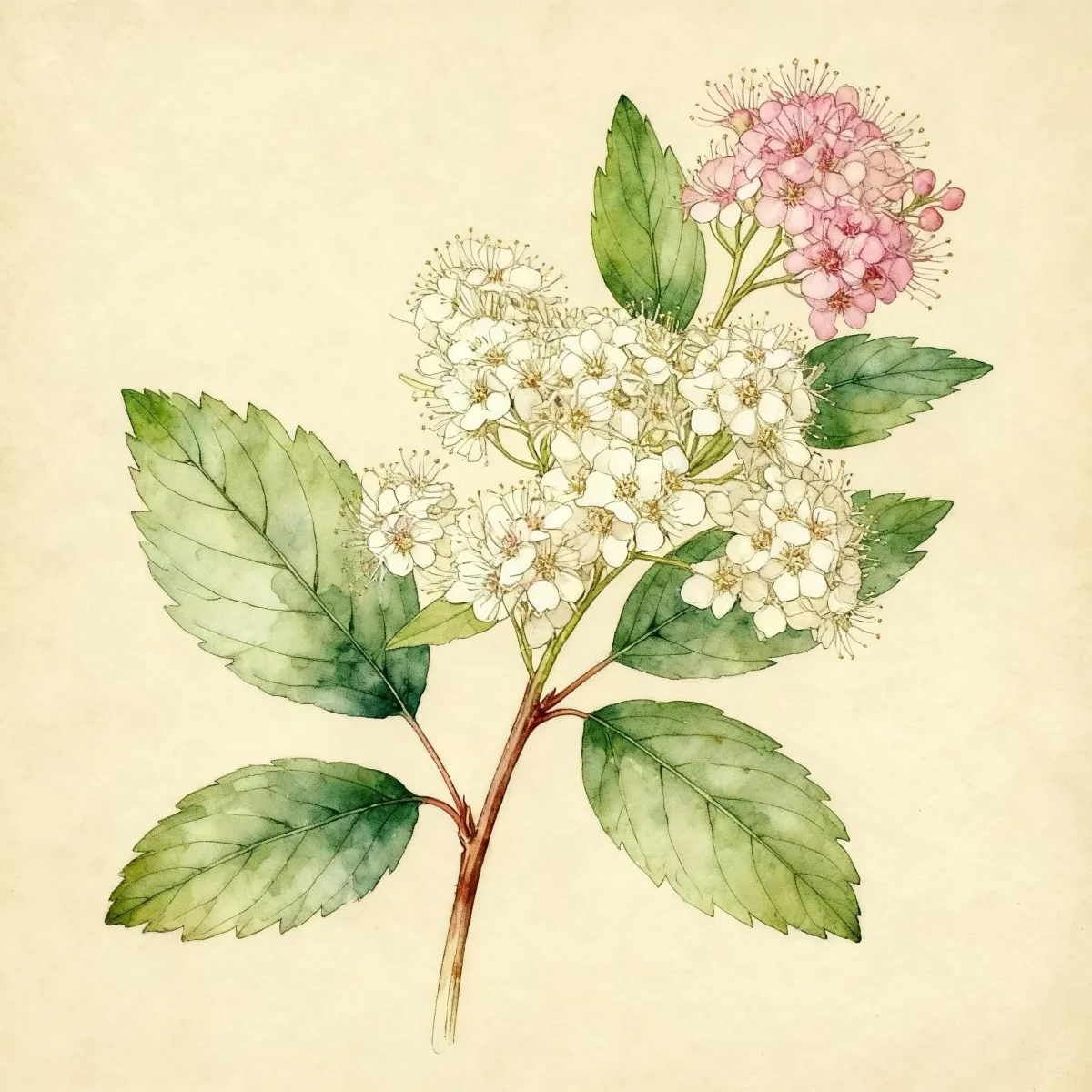 Japanese meadowsweet (Spiraea japonica)