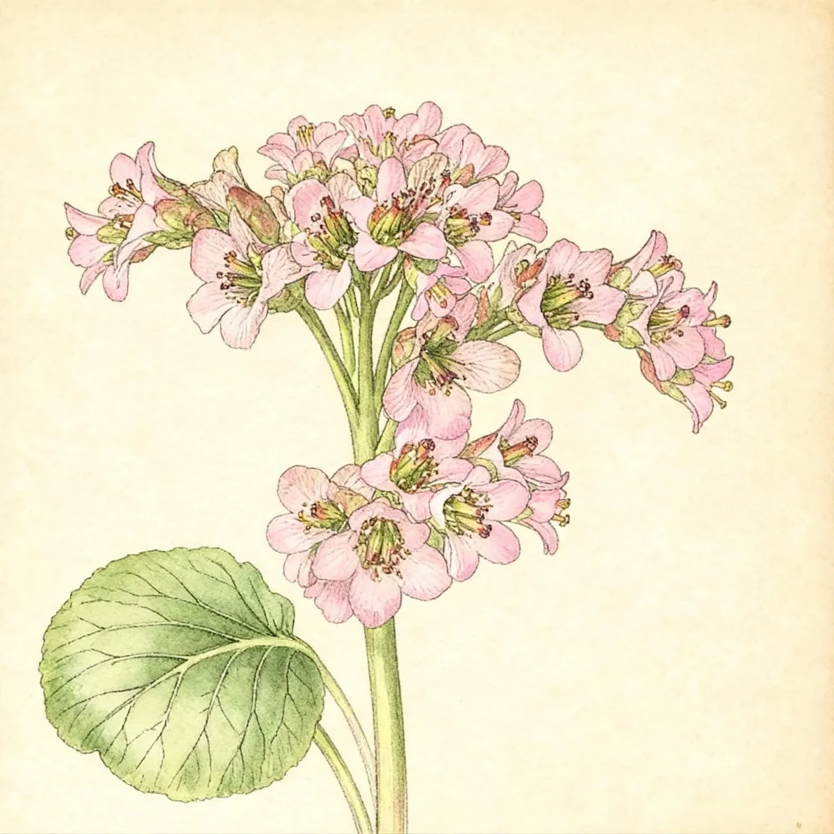 Pigsqueak (Bergenia crassifolia)